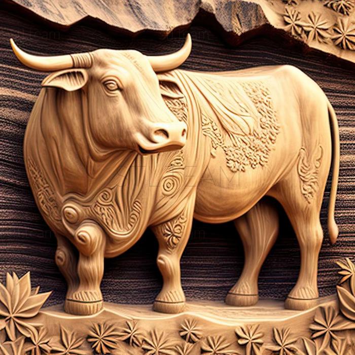 3D model Gangotri cow famous animal (STL)